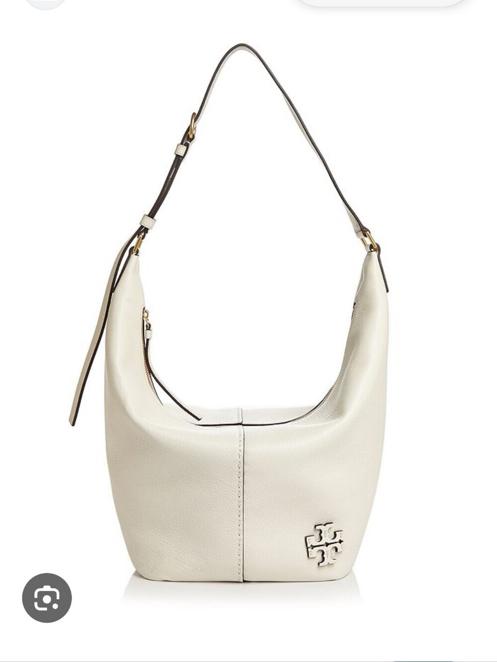 TORY BURCH Mcgraw Extra Large Leather Hobo Bag In New Ivory